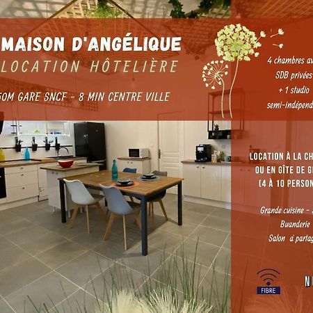 La Maison D'Angelique - Colocation Hoteliere A 150M Gare Tgv- Grande Cuisine Equipee & Salon - Fibre - Netflix Niort Exteriér fotografie