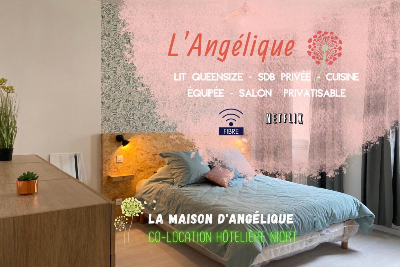 La Maison D'Angelique - Colocation Hoteliere A 150M Gare Tgv- Grande Cuisine Equipee & Salon - Fibre - Netflix Niort Exteriér fotografie