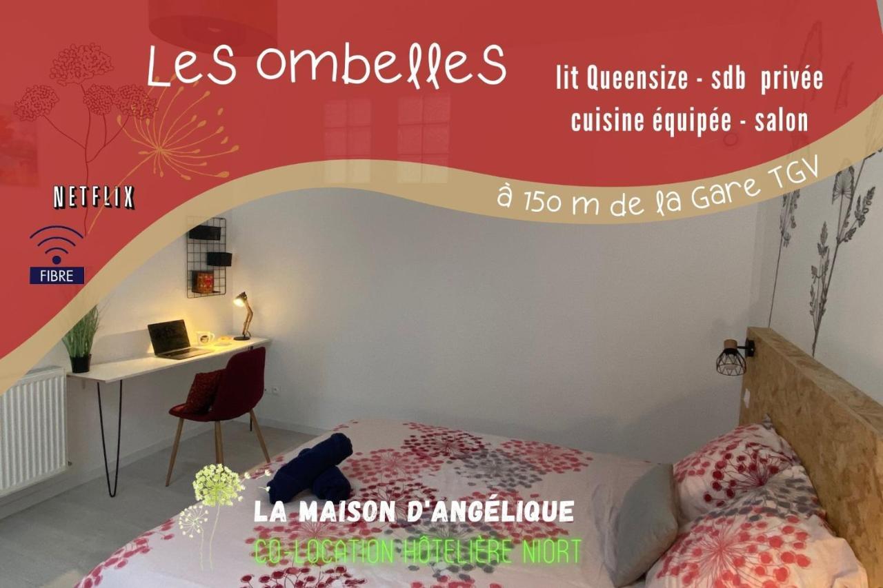 La Maison D'Angelique - Colocation Hoteliere A 150M Gare Tgv- Grande Cuisine Equipee & Salon - Fibre - Netflix Niort Pokoj fotografie